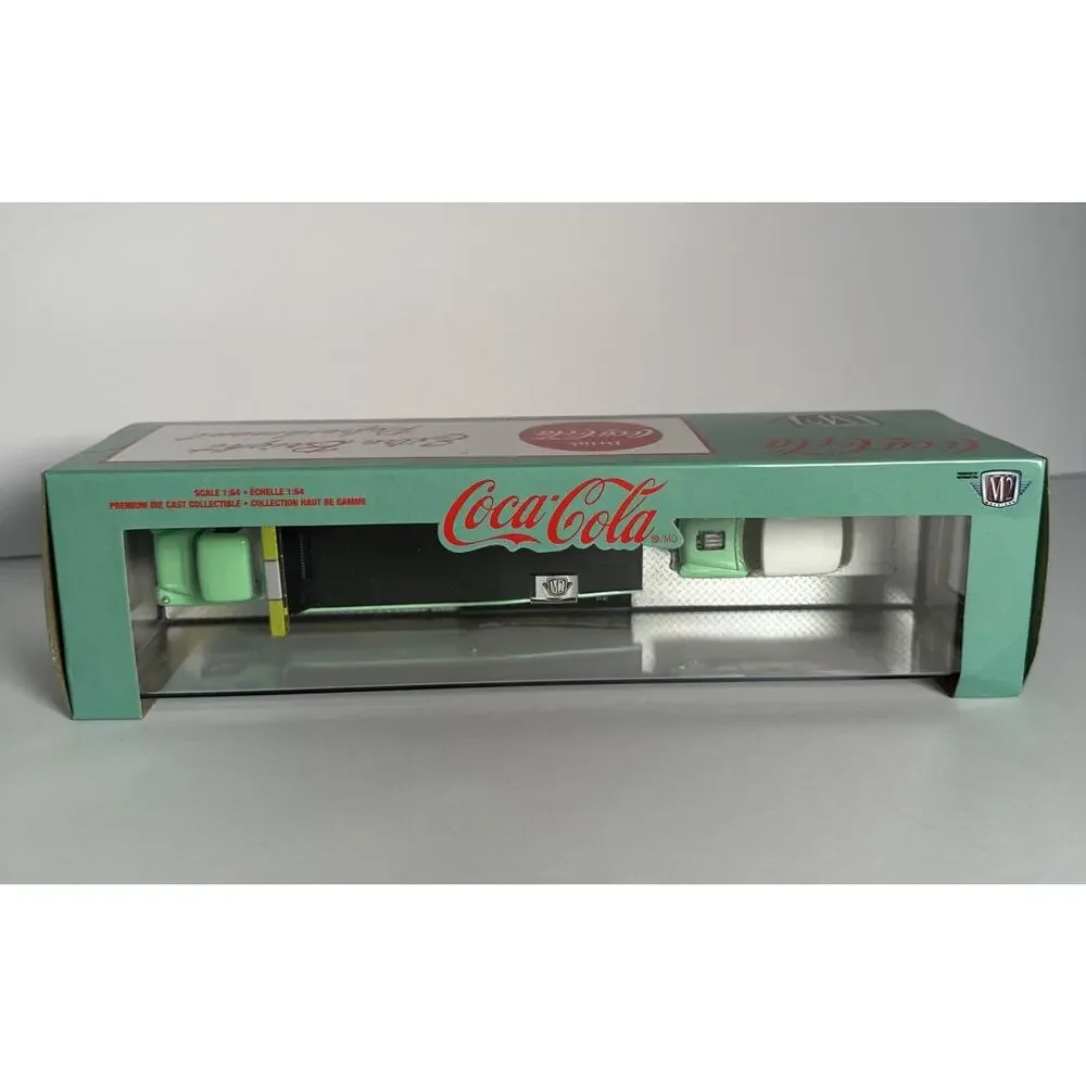 M2 Machines Auto Hauler TW11 COCA COLA 1958 CHEVY SPARTAN & 1955 BEL AIR GASSER